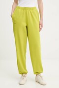 Pangaia pantaloni de trening din bumbac culoarea verde, uni, 10000295