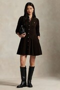 Бавовняна сукня Polo Ralph Lauren колір коричневий mini розкльошена 211972069