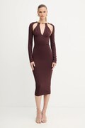 Obleka Elisabetta Franchi bordo barva, AM11S56E2