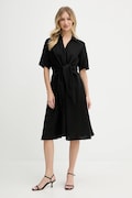 Tommy Hilfiger sukienka lniana kolor czarny mini rozkloszowana WW0WW45836