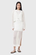 AllSaints rochie si pulover MIRO culoarea alb, maxi, dreaptă, W179DC