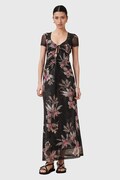 AllSaints haljina A-kroja GABBY crna cvjetna W237DC