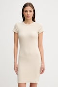 Calvin Klein Jeans sukienka kolor beżowy mini dopasowana LV047B266G