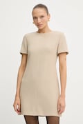 BOSS sukienka kolor beżowy mini prosta 50541993