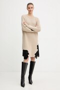 Pinko vestito con lana colore beige  105504 A2R1