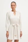 Marciano Guess sukienka ANITA kolor beżowy mini rozkloszowana 5YGK33 7356A