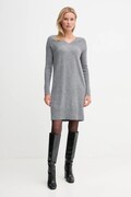 United Colors of Benetton sukienka z dodatkiem wełny kolor szary mini prosta 1044DV02C