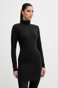 Tommy Jeans rochie din bumbac culoarea negru, mini, mulată, DW0DW21958