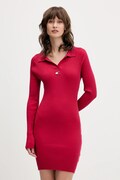 Tommy Jeans sukienka kolor bordowy mini dopasowana DW0DW22183
