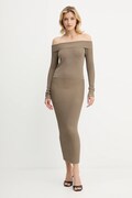 Šaty Armani Exchange zelená barva, midi, přiléhavé, XW001313 AF10352