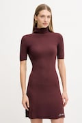 Guess sukienka z dodatkiem wełny JULIA kolor brązowy mini dopasowana W5BK78 Z3OW2
