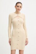 Guess sukienka DAPHNE kolor beżowy mini dopasowana W5BK61 Z2ZK2