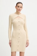 Guess sukienka DAPHNE kolor beżowy mini dopasowana W5BK61 Z2ZK2