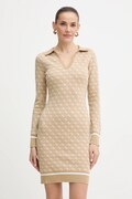 Guess sukienka z domieszką wełny AUBREY kolor beżowy mini dopasowana W5BK25 Z3JD2