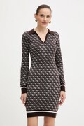 Guess sukienka z domieszką wełny AUBREY kolor brązowy mini dopasowana W5BK25 Z3JD2