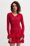 Twinset rochie culoarea roșu, mini, drept, 252TP3180