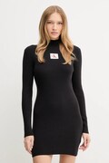 Calvin Klein Jeans sukienka kolor czarny mini dopasowana LV047D308G