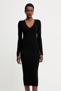 Liu Jo rochie culoarea negru, midi, mulata, MF5036 MS99E