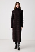 Tommy Hilfiger vestito in lana marrone liscio WW0WW46429