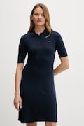 Вовняна сукня Tommy Hilfiger колір синій mini розкльошена WW0WW46436