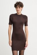 Calvin Klein Jeans sukienka kolor brązowy mini dopasowana LV047D318G