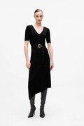 Haljina Karl Lagerfeld boja: crna, midi, uski kroj, A4W13026