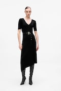Karl Lagerfeld sukienka kolor czarny midi dopasowana A4W13026