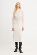 Сукня з додаванням вовни Elisabetta Franchi колір бежевий midi розкльошена AM30S57E2