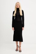 Сукня з додаванням вовни Elisabetta Franchi колір чорний midi розкльошена AM30S57E2