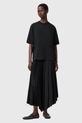 AllSaints sukienka i t-shirt JAX kolor czarny maxi rozkloszowana W326DB