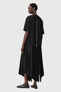 AllSaints rochie și tricou JAX culoarea negru, maxi, evazați, W326DB