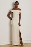 Сукня Lauren Ralph Lauren колір бежевий maxi облягаюча 253982109
