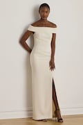 Φόρεμα Lauren Ralph Lauren χρώμα: μπεζ, 253982109