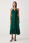 Morgan rochie evazată verde simplă ROCE