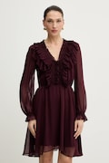 Morgan sukienka kolor bordowy mini rozkloszowana RCATHY