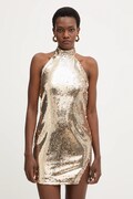 Haveone sukienka kolor złoty mini dopasowana AGE-P076