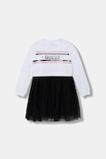 Дитяча бавовняна сукня Guess колір білий midi розкльошена K5YK01 KB8R0