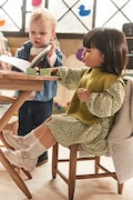 Haljina za bebe Mayoral boja: zelena, mini, širi se prema dolje, 2913