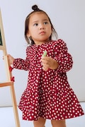 Dievčenské šaty Mayoral červená farba, mini, áčkový strih, 2915
