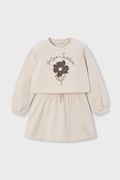 Mayoral rochie si bluză copii culoarea bej, mini, drept, 4927