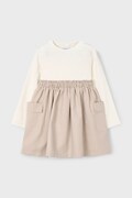 Mayoral sukienka dziecięca kolor beżowy mini rozkloszowana 4930