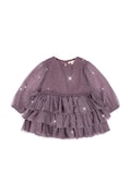 Konges Sløjd sukienka dziecięca FAY DRESS GRS kolor fioletowy mini rozkloszowana KS103807
