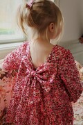 Konges Sløjd sukienka dziecięca LILA SEQUINS BOW DRESS kolor bordowy mini rozkloszowana KS103858