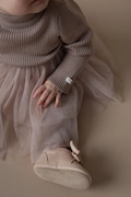 Dětské šaty s vlnou Donsje Lotus Dress béžová barva, mini, 4043900