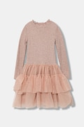 Jamiks gyerek ruha SOLKA rózsaszín, midi, harang alakú, JZI222