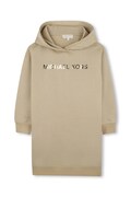 Dievčenské bavlnené šaty Michael Kors béžová farba, mini, oversize, R30479