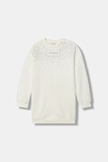Guess sukienka bawełniana dziecięca kolor beżowy J5BK07 KAV34