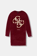 Guess sukienka dziecięca kolor bordowy mini prosta J5BK08 Z0720