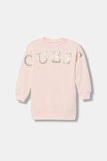 Guess sukienka bawełniana dziecięca kolor różowy mini prosta K5BK10 KAD74