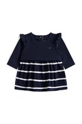 Tommy Hilfiger sukienka z bawełną niemowlęca kolor granatowy mini rozkloszowana KN0KN02066